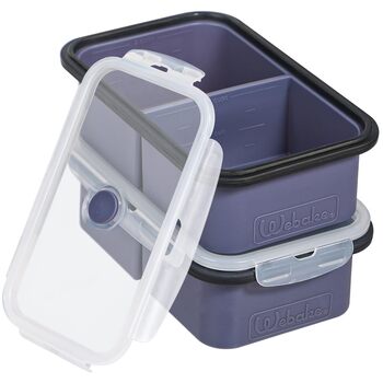 Контейнери для заморожування супів webake Силіконовий лоток для заморожування 500 мл 2 шт. з кришкою Контейнер для заморожування харчових продуктів Контейнер для зберігання надзвичайно великий лоток для кубиків льоду для супу, бульйону, соусу, кубиків льо