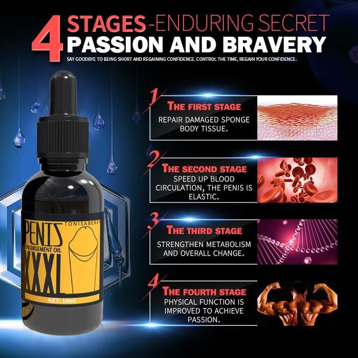 Олія для збільшення пеніса BAWUTZ, потовщення пеніса, збільшення росту великого пеніса для чоловіків, швидше збільшення пеніса великих розмірів для чоловіків, олія для зростання потенції 10 мл (3 шт.)