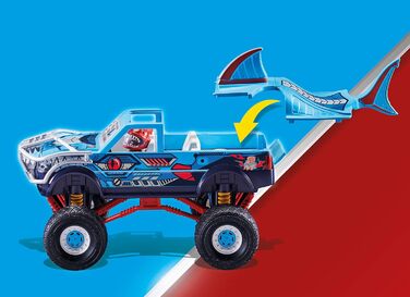 Трюкове шоу PLAYMOBIL 70550 Монстр-трак Акула, для дітей віком 4-10 років