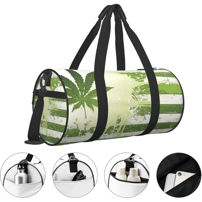 Дорожня сумка-циліндр з квітковим візерунком, спортивна сумка для чоловіків та жінок, сумка-мішок, спортивна сумка