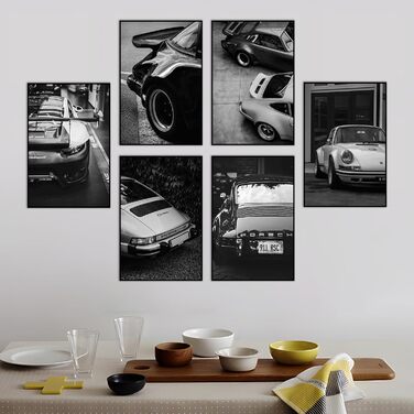Автомобільний плакат, настінне мистецтво, прикраса, 911, класичний вінтажний плакат, чорно-білий друк, живопис, картини для чолові