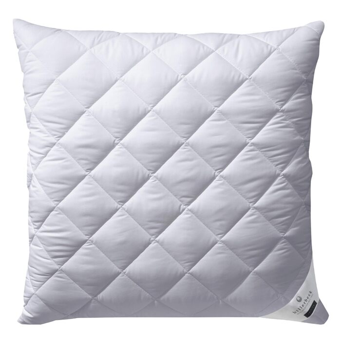 Подушка billerbeck E22 Wash-Star - подушка з волокна 80 x 80 см - середня підтримка - бавовняний чохол на блискавці - MAGICfill 95 - порожнисте волокно, біла 080x080 см - середня підтримка