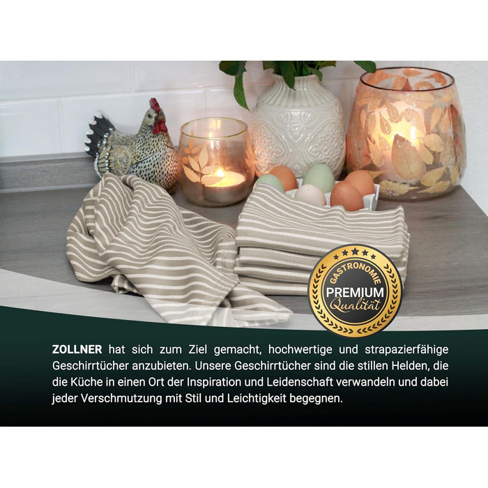 Набір з 5 бавовняних чайних рушників розміром 50x70 см - добре поглинаючі та міцні кухонні рушники - можна прати при температурі д