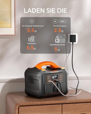 Портативна електростанція Newsmy 300 Вт/230 В x 2 виходи змінного струму (пік 600 Вт) Чиста синусоїда 236,25 Втгод LiFeMnPO4 акумулятор, сонячний генератор для кемпінгу/відпочинку на природі/аварійного/побутового блоку живлення 236 Втгод чорного кольору