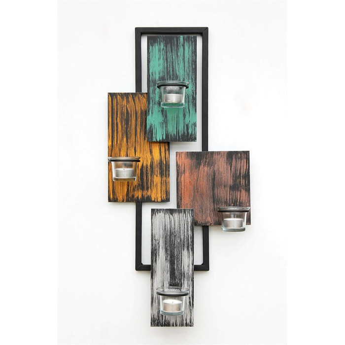 Настінний підсвічник абстрактний метал настінний чорний 61 см підсвічник підсвічник настінний свічник настінне бра