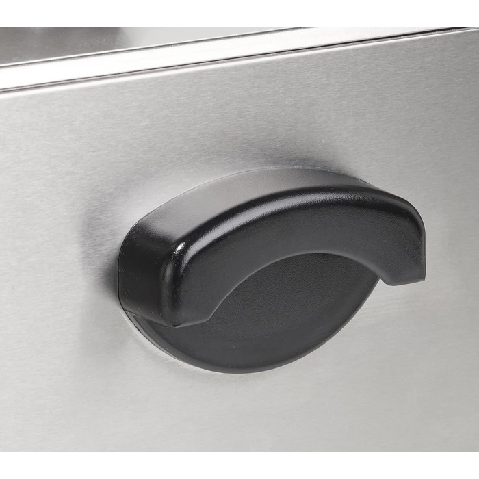 Професійна електрична фритюрниця METRO GDF3004, фритюрниця з нержавіючої сталі, 4 літри, 2500 Вт, швидке нагрівання, з кришкою, захисний термостат, холодна зона, нековзні ніжки