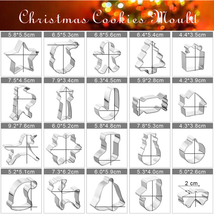 Набір формочок для печива з 20 предметів GWHOLE