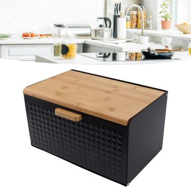 Дерев'яна хлібниця, хлібниця для зберігання хліба, хлібниця для ферми, старовинна велика хлібниця для кухонного столу, міцна хлібн