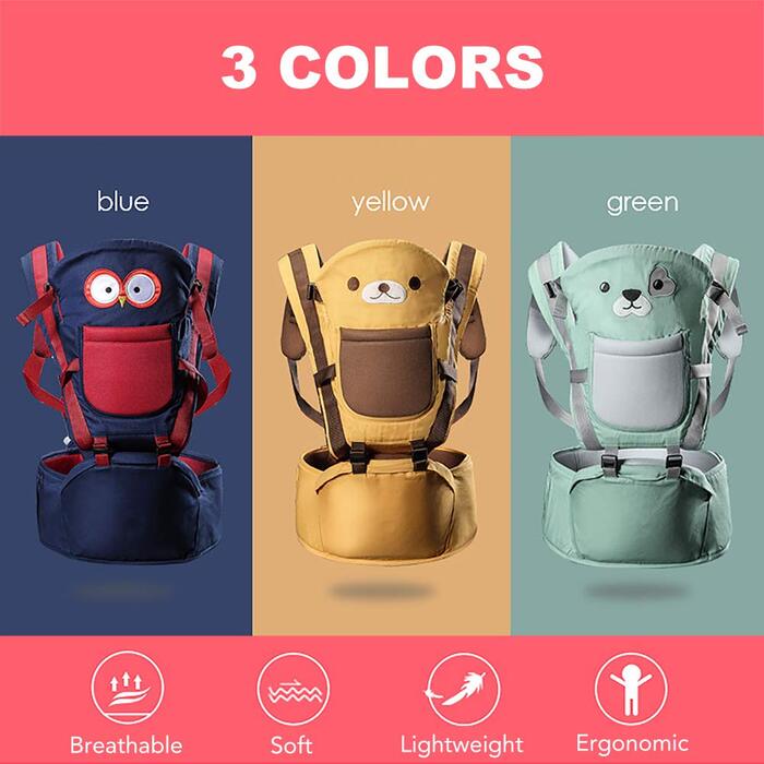 Ергономічне сидіння на стегнах Rufun Carrier для новонароджених спереду та ззаду