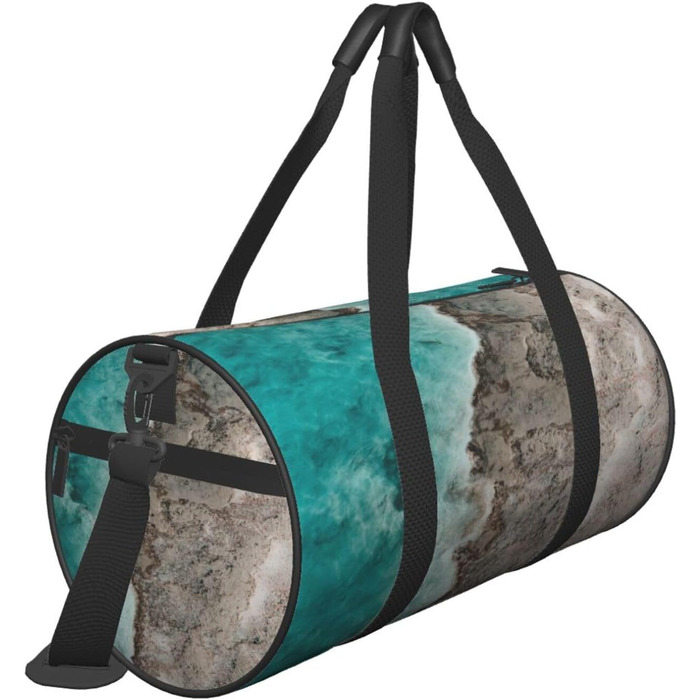 Спортивна сумка, дорожня сумка, стильний принт для пляжу, сумка на нічліг, чорна, універсальний розмір, сумка для подорожей