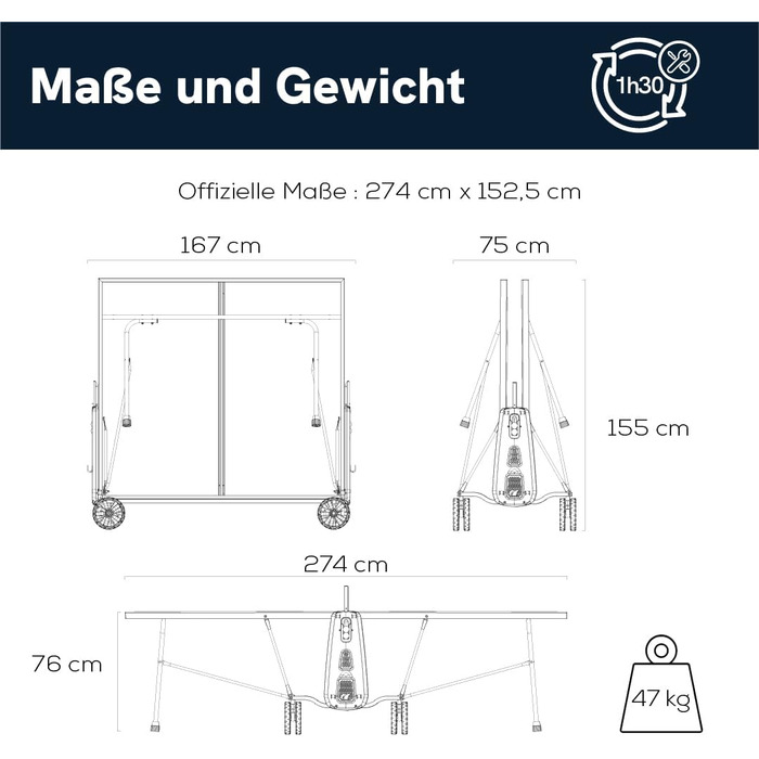 Стіл для настільного тенісу CORNILLEAU 100 Outdoor