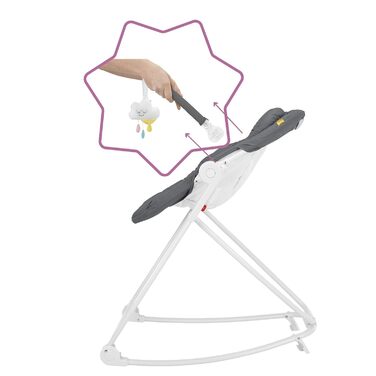 Дитяче крісло-батут і стільчик для годування, 5-позиційне регулювання висоти, можна використовувати з народження