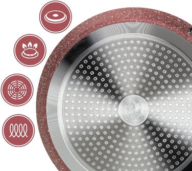 Сковорода для млинців ROSMARINO, 25см - Сковорода для млинців з литого алюмінію з антипригарним покриттям - Для індукції та інших