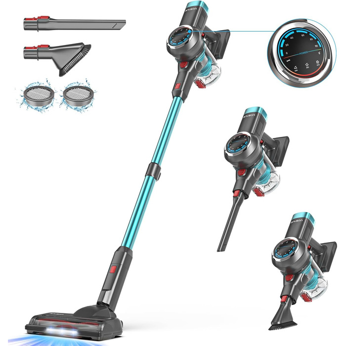 Акумуляторний пилосос, акумуляторний пилосос 550 Вт/45 тис. Па, час роботи 60 хв, самонесуча конструкція, акумуляторний пилосос з