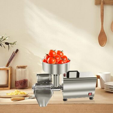 Електрична машина для ситечка для помідорів 370 Вт, Машина для подрібнення помідорів з нержавіючої сталі, Соковижималка для приготування полуничного соусу, Машина для пресування харчових продуктів для консервування томатного пюре
