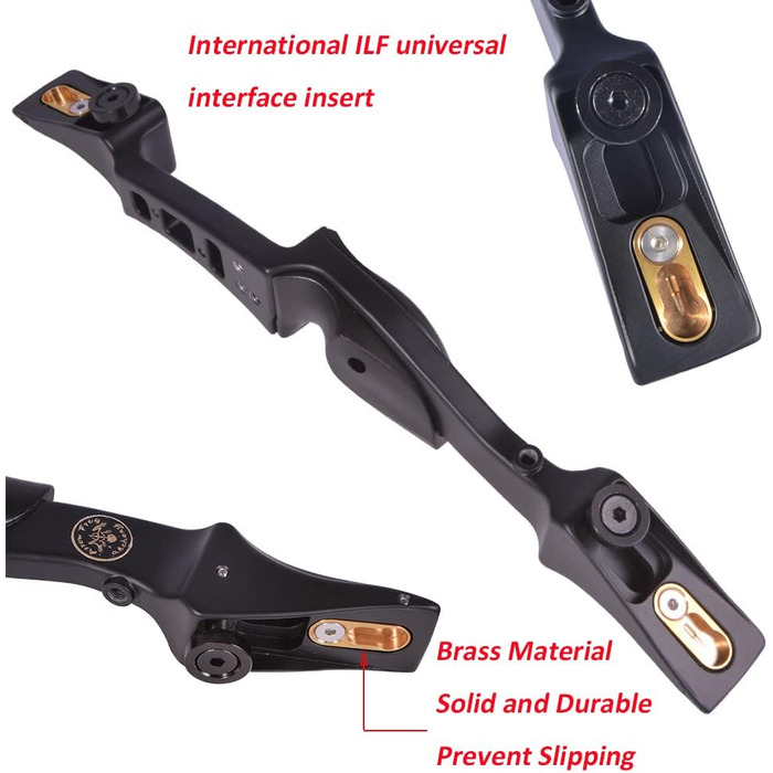 Рекурсивний лук ILF (правий), 60" / 145 см, 20–50 lb, чорний — комплект для стрільби (6 стріл)