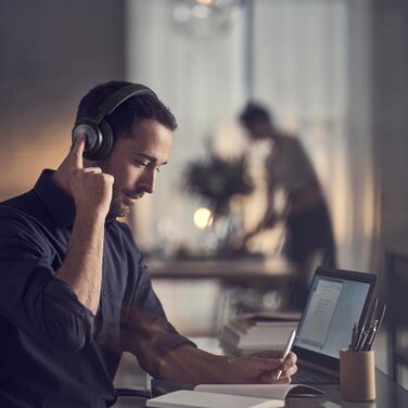 Бездротові Bluetooth навушники преміум-класу з активним шумозаглушенням, 6 мікрофонів, час автономної роботи до 40 годин, навушник