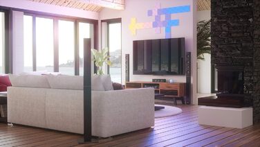 Стартовий комплект Nanoleaf Canvas, 9 світлодіодних світлодіодів RGBW Smart Light Squares - Модульні світлодіодні панелі WLAN, 16 мільйонів кольорів настінного світильника для приміщень, Музика та синхронізація екрана, Працює з Alexa Google Apple, Декорац