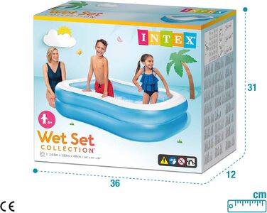 Сімейний басейн Intex Swim Center, розмір у надутому вигляді 203 см x 152 см x 48 см (57180NP)