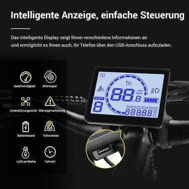 Електровелосипед Eleglide T1 Step-Thru, 27,5-дюймовий електричний трекінговий/міський велосипед з літій-іонним акумулятором 36 В 13 Аг (запас ходу до 100 км), двигун 250 Вт, відповідає вимогам ЄС із застосунком, РК-дисплей, білий