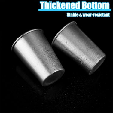 Набір з 12 чашок з нержавіючої сталі, чашки для пиття з нержавіючої сталі об&39ємом 350 мл, дитячі чашки з нержавіючої сталі розміром 84 x 103 мм, металеві чашки, чарки