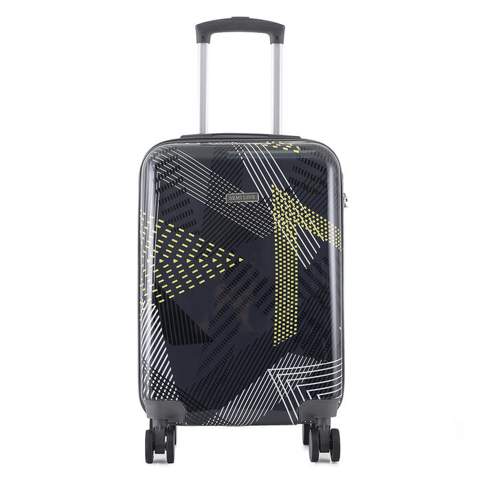 Валіза Semi Line 20' (S) Black Pattern (T5651-1)
