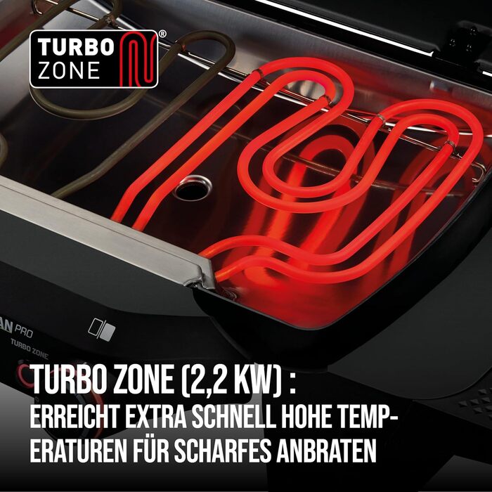Електрогриль Enders eURBAN PRO 2 Turbo настільний гриль з емальованим чавунним решіткою, знімною бічною полицею та системою швидкого нагріву, портативний компактний гриль для балкона, 9719 eURBAN Pro 2 (2026) Single