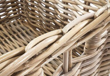 Кошик з ротанга Kobolo, кошик з полиці, квадратний ротанг Kubu сірий, маленький