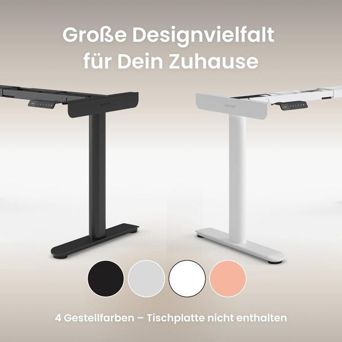 Каркас столу з регулюванням висоти, каркас столу з електричним регулюванням висоти, сертифікований TV, стіл з регулюванням висоти та подвійною моторною системою, 7-річна гарантія, чорний