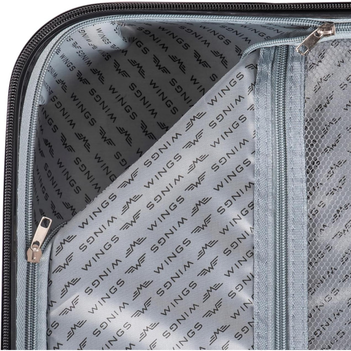 Валіза Wings з твердим корпусом - 66 x 43 x 26 см, велика дорожня валіза та візок - надлегка валіза на колесах - ручна поклажа з колесами - валіза з замком - маленький візок для літака, колір Шампань