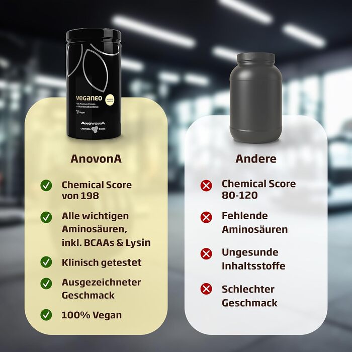 Веганський протеїновий порошок AnovonA veganeo Bourbon Vanilla 450 г