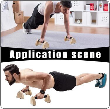 Дерев&39яні ручки для віджимань AHANDMAKER з 2 предметів, паралельні лапи, ручки для калістеніки, ручки для віджимань, фітнес-блоки для чоловіків, силові тренування рук