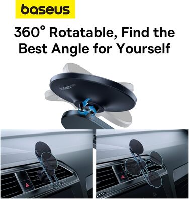 Магнітний автомобільний тримач Baseus MagPro (чорний)