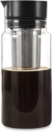 Кавоварка Xavax Cold Brew (кавоварка холодного заварювання, чай і кава 2в1, кавоварка та чайник, пляшка холодної кави 1 л, склянка холодного заварювання для кави з льодом, триколатний заварник, кавоварки)