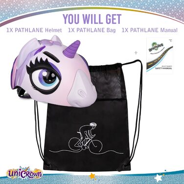 Дитячий велосипедний шолом - 3D шолом єдинорога та шолом акули для дівчаток, хлопчиків 3-8 років, регульований дитячий шолом для в