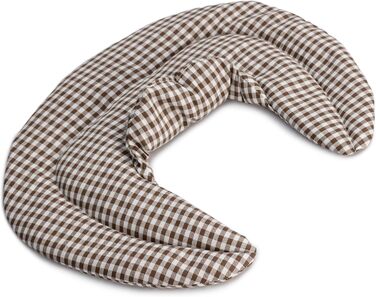 Подушка для шиї зі стійкою, коричнево-біла - подушка зі спельти - подушка для шиї, тепла подушка - подушка зі зерна спельти для шиї та плечей