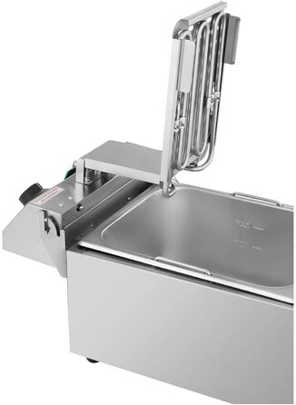 Електрична фритюрниця Royal Catering нержавіюча сталь RCTF 10EB (3 200 Вт, ємність 10 л, діапазон температур 50-200 C, холодна зона, з таймером до 60 хв.)