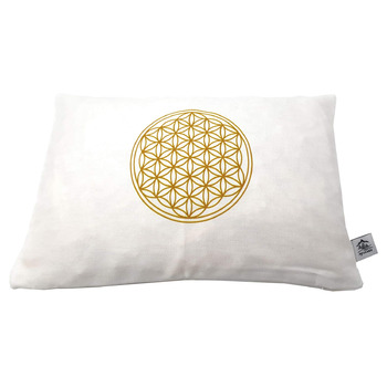 Подушка зі швейцарської сосни, дизайн &quotКвітка життя&quot, 30x20 см, наповнена стружкою швейцарської сосни.