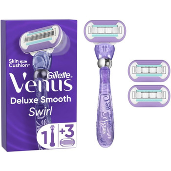 Бритва Gillette Venus Deluxe Smooth Swirl жіноча зі зволожувачами для захисту шкіри, жіноча бритва 3 леза бритви 3 леза