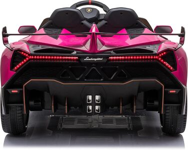 Дитячий електромобіль FINOOS Lambo Veneno 24V електромобіль для дітей 2-місний, гумові шини 4X4, шкіряне сидіння, з пультом дистан