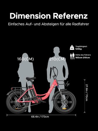 Чоловічі електричні велосипеди ENGWE E Bike - Ebike з акумулятором 48 В 13 Ач, E Bike 20 * 4.0 дюйма, 7-ступінчаста коробка передач E Bike з РК-дисплеєм, двигун E Bike 250 Вт та 25 км/год, запас ходу до 150 км L20/L20 Boost Green L20