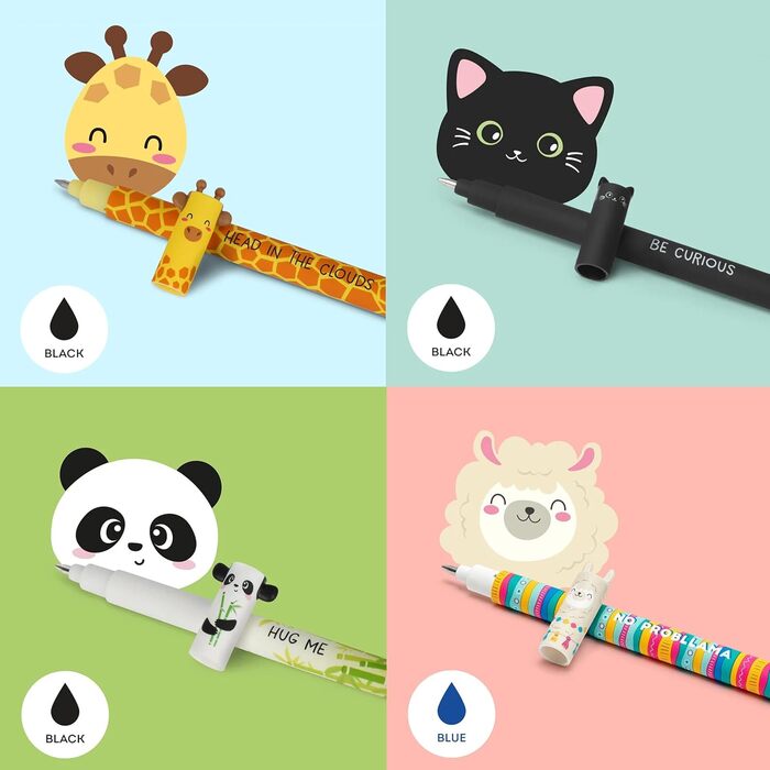 Набір ручок LEGAMI, 7 гелевих ручок, що стираються, включаючи БЕЗКОШТОВНИЙ міцний подарунковий конверт.