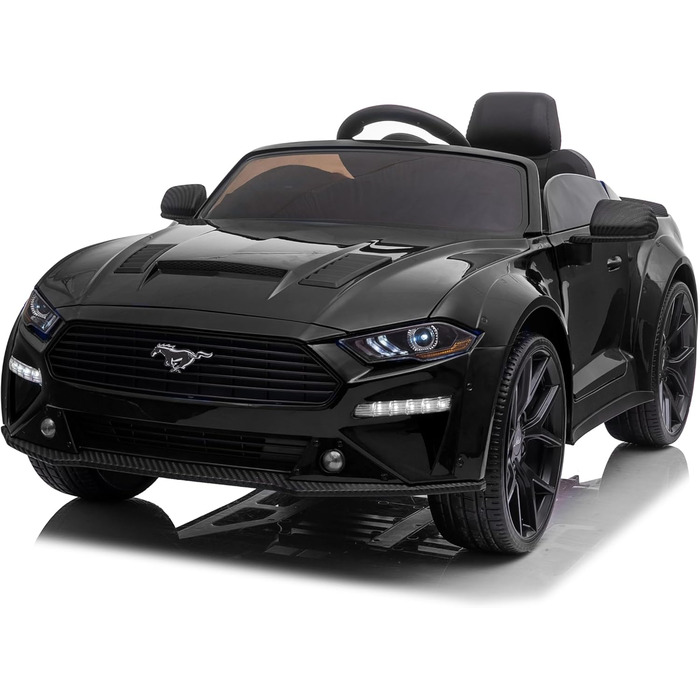 Дитячий автомобіль Ford GT-500 24V дитячий електромобіль 2.4GHz пульт дистанційного керування 2-6 років (чорний)