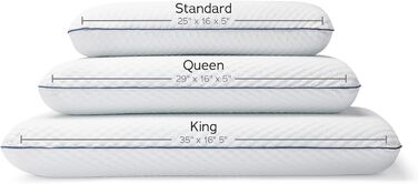 Подушка Weekender з пінного гелю з ефектом пам&39яті, розмір &quotqueen-size&quot, середня м&39якість, підтримка шиї та плечей, для сну на спині, боці та животі, для дому, готелю та лікарні, 2 шт., набір &quotqueen-size&quot