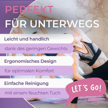 Ролик для фасцій EMMAfit Cork Нековзний корковий ролик для тригерних точок та напруження Невеликий ролик для фасцій з натурального корка Гігієнічний та екологічно чистий Міцний ролик для масажу фасцій 30 x 10 см