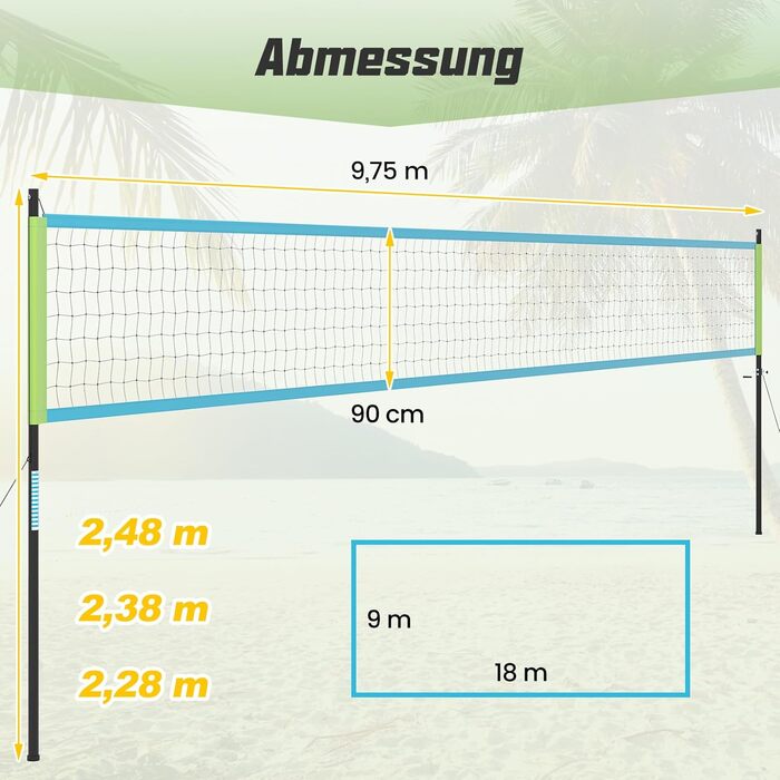 Сітка для волейболу COSTWAY для вулиці
