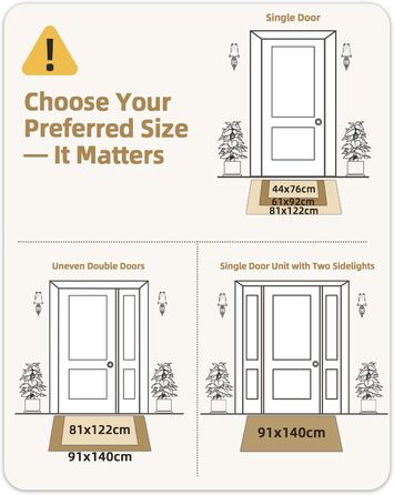 Килимок COLOR&GEOMETRY для приміщень, нековзний килимок для дверей, що миється, тонкий килимок з шенілу для входу, килимок для вхідних дверей та коридору, килимок для собак, 692 см, бежевий (прямокутний)