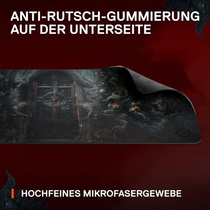 Ігровий килимок для миші - Diablo IV Edition - Розмір XXL і товстий матеріал - Ідеально підходить для всього робочого столу - Опти