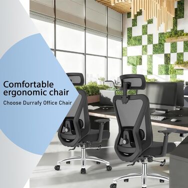 Ергономічне офісне крісло, стілець для роботи з підголівником, поперековою опорою, підлокітниками, регулюванням висоти, обертове крісло з функцією нахилу 90-130 (з фіксацією), вантажопідйомність до 150 кг.