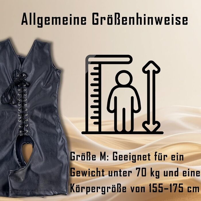 Бондажний шкіряний боді для жінок, з відкритою зоною та регульованими шнурівками, чорний, M/L
